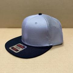 OTTOメッシュキャップ☆グレー灰+ブラック黒色☆コットンツイルフラットバイザー