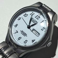 美品ELGIN ダイバーズウォッチ ブラック200m防水 チタニウム　ソーラー エルジン ソーラーダイバー腕時計｜FK1426S-B | 腕時計のELGIN