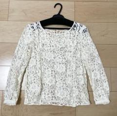値下げ❣️超美品❣️AMIW⭐️総レース⭐️花柄レース 長袖トップスのサムネイル