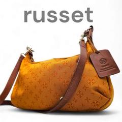 美品　定価2万5千　ラシット　ヘビーツイルクラシカルショルダーバッグハーフムーン