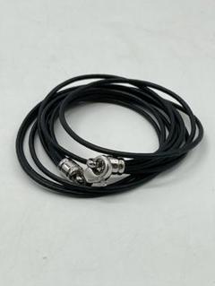 （MH/7.7/25）BVLGARI ブルガリ 5連 チョーカー ブラックレザー