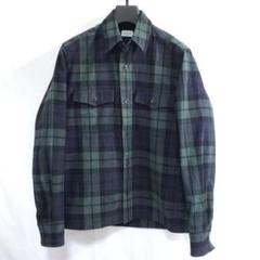 美品BAGUTTAバグッタ フランネル シャツジャケットMブラックウォッチ 美品BAGUTTAバグッタ フランネル シャツジャケットMブラック