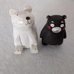 くまモン シロクマ 2個セットオブジェ 置物 動物雑貨