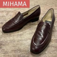 【美品】MIHAMA ローファー（23.5）リボン　パテントレザー　日本製　茶 2025年最新】MIHAMA レディース ローファー・革靴の人気アイテム