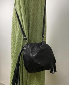 【美品】nanao bag 本革　牛革　ショルダーバック　巾着バック　レザー