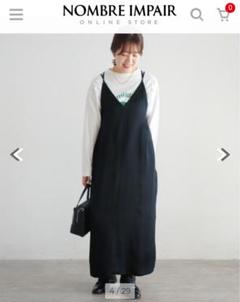 【新品】ノンブルアンペール ヘビーサテン キャミワンピース