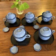 寉峰　蓋付飯椀　5客　茶碗蒸し器　7客 小丼　骨董品　時代物　小鉢　和食器 寉峰 蓋付飯椀 5客 茶碗蒸し器 7客 小丼 骨董品 時代物 小鉢 和