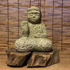 室町・本師本仏「石仏・阿弥陀如来」仏説無量寿経・寺院祀本尊・石面黒漆・截金箔彩色 室町・本師本仏「石仏・阿弥陀如来」仏説無量寿経・寺院祀本尊