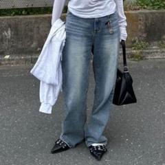 nugu ベルトポインテッドフラットシューズ
