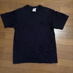 ソニックラブ　ブラックコットン Tシャツ ポケットデザイン