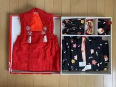 【ハローキティ】 七五三 正月 初詣 着物 被布 6点セット3歳 女の子 黒 楽天市場】ハローキティ（七五三3歳）（和服｜キッズ