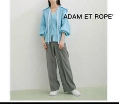 アダムエロペのサステナブル2WAY襟付きカーディガンホワイト ADAM ET ROPÉ FEMME(アダム エ ロペ ファム) / 【サステナブル