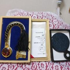 木製ケース付き懐中時計＆手鏡
