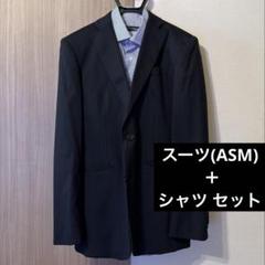新品未使用　A.S.M メンズ　スーツ　セットアップ　ビジネス　ストライプ　濃紺 dg078s1_20.jpg