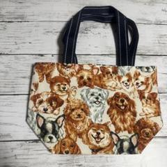 犬柄 ミニトート お散歩バッグ