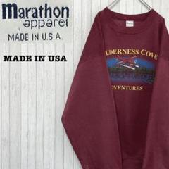 marathon USA製 トレーナー スウェット ビッグプリント L