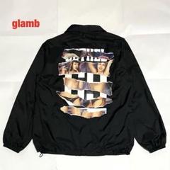 【美品】glamb　グラム　マルセロコーチジャケット　ガールプリント　裏起毛