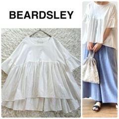 BEARDSLEY 布帛コンビギャザーカットソー美品