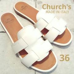 定価8～9万円 Church's DEE DEEホワイト レザー サンダル 36