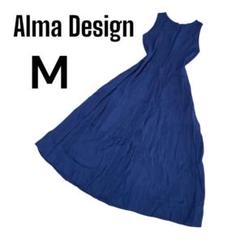 美品★Alma Design ロングワンピース　ティアードワンピース　レーヨン