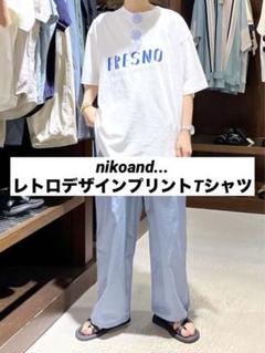 nikoand...（ニコアンド）プリントTシャツ