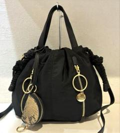 【美品】SEE BY CHLOE ミニ　フロー　ショルダーバッグ　2way 黒