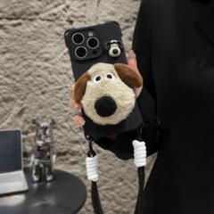 ストラップ付 スマホケース グルミット iPhone16proMax 【新入荷】