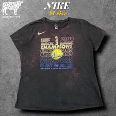 海外古着 NIKE NBAウォリアーズチャンピオン　プリントTシャツ　実寸M