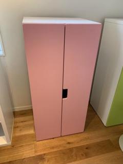 子供用クローゼット収納 ピンク ホワイト IKEA