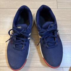 asics GEL-GRAVITY テニスシューズ ネイビー/レッド 25cm