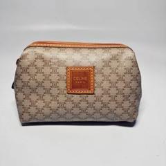 極美品セリーヌ CELINE ポーチ マカダム PVC ゴールド金具 Sサイズ