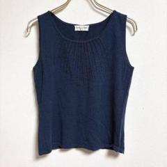 ✨高級✨ ジャンニロジュディチェ 【36】 カットソー ノースリーブ 上品 紺