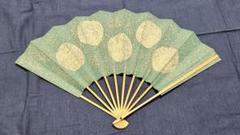 能楽　高級扇子　白竹　十松屋福井　仕舞扇　緑　草天ぼかし　雲 能楽 高級扇子 白竹 十松屋福井 仕舞扇 緑 草天ぼかし 雲 - メルカリ