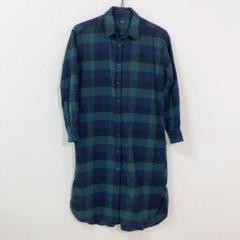 ◆UNIQLO チェックワンピース グリーン M