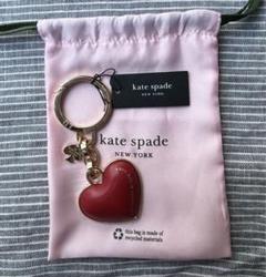 ♤kate spade♤ レザー　ハートキーリング　キーホルダー　チャーム　赤 kate spade NEW YORK ケイトスペード キーホルダー キーフォブ