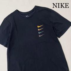 NIKE ナイキ 4連 ロゴ ブラック クルーネックTシャツ バックプリントのサムネイル