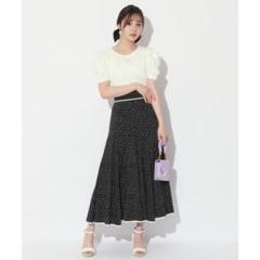 ウィルセレクション バックスピンドルドットフレアスカート