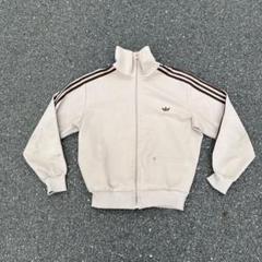 70s adidas トラックジャケット　ブラウン×ベージュ　在原みゆ紀 70s adidas トラックジャケット ブラウン×ベージュ 在原みゆ紀