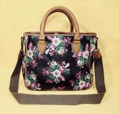 1980年代ケンゾーKENZOParisショルダートートバッグ2way革ロゴ花柄のサムネイル
