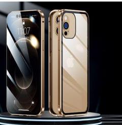 両面ガラス 360度全面保護 iphone13proゴールド