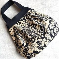 ハンドメイド　グラニーバッグ　バルーンバッグ　トートバッグ　ショルダー　リーフ