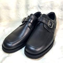 【ハッシュパピー】 新品 大塚 革靴 モンクストラップ 26.5 黒　タグ付