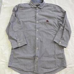 BURBERRY BLACK LABEL バーバリー 七分袖 ストライプ シャツ