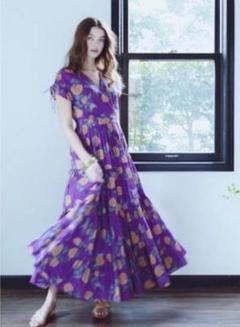 Velnica ヴェルニカ　ロングワンピース　マキシ　ティアード　カシュクール ヴェルニカ】ロングワンピース ティアード ネイビー 長袖
