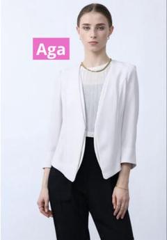 Agaレイヤードラインショートジャケット 未使用品　サイズ9号　定価23000円のサムネイル