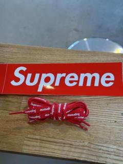 supreme靴紐，シューレース、ステッカー付き - メルカリ