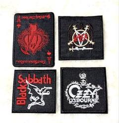 ヘヴィメタル　ROCK パッチ　ワッペン　4枚セット　SLAYER OZZY