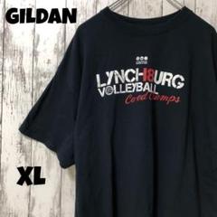 GILDAN アメリカ古着 ビッグプリント ブラック Tシャツ XLメンズ