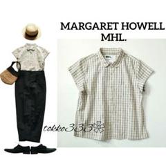 MARGARET HOWELL MHL.✨丸襟 コットンシャツ チェック柄 - メルカリ