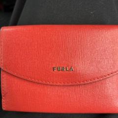 FURLA レザー 名刺入れ レッド